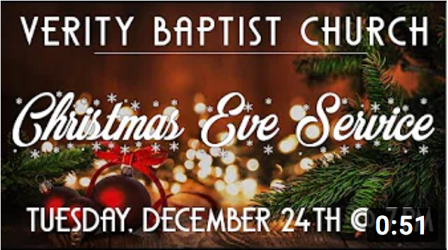 20191219 Christmas Eve Service for Tuesday, December 24th @ 7pm VBC
